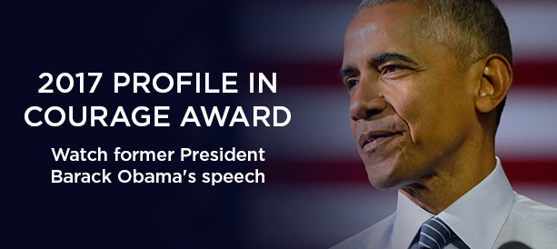 Former President Obama Urges Courage